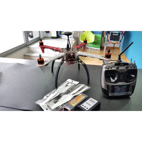 Dron para pescar con calado, f450, gps, brujula, 4-axis, emisora, cargador, bateria