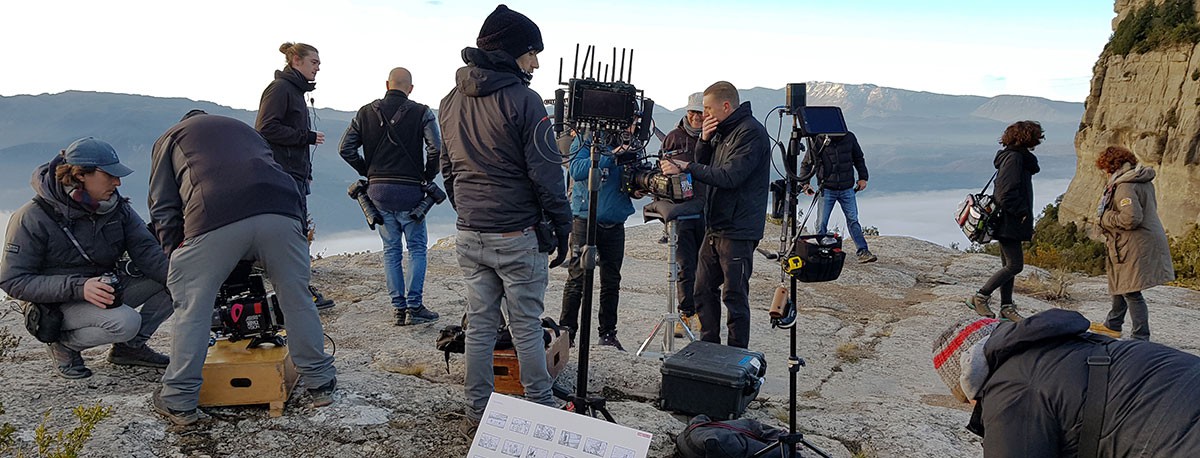 Grabación anuncio con piloto dron profesional